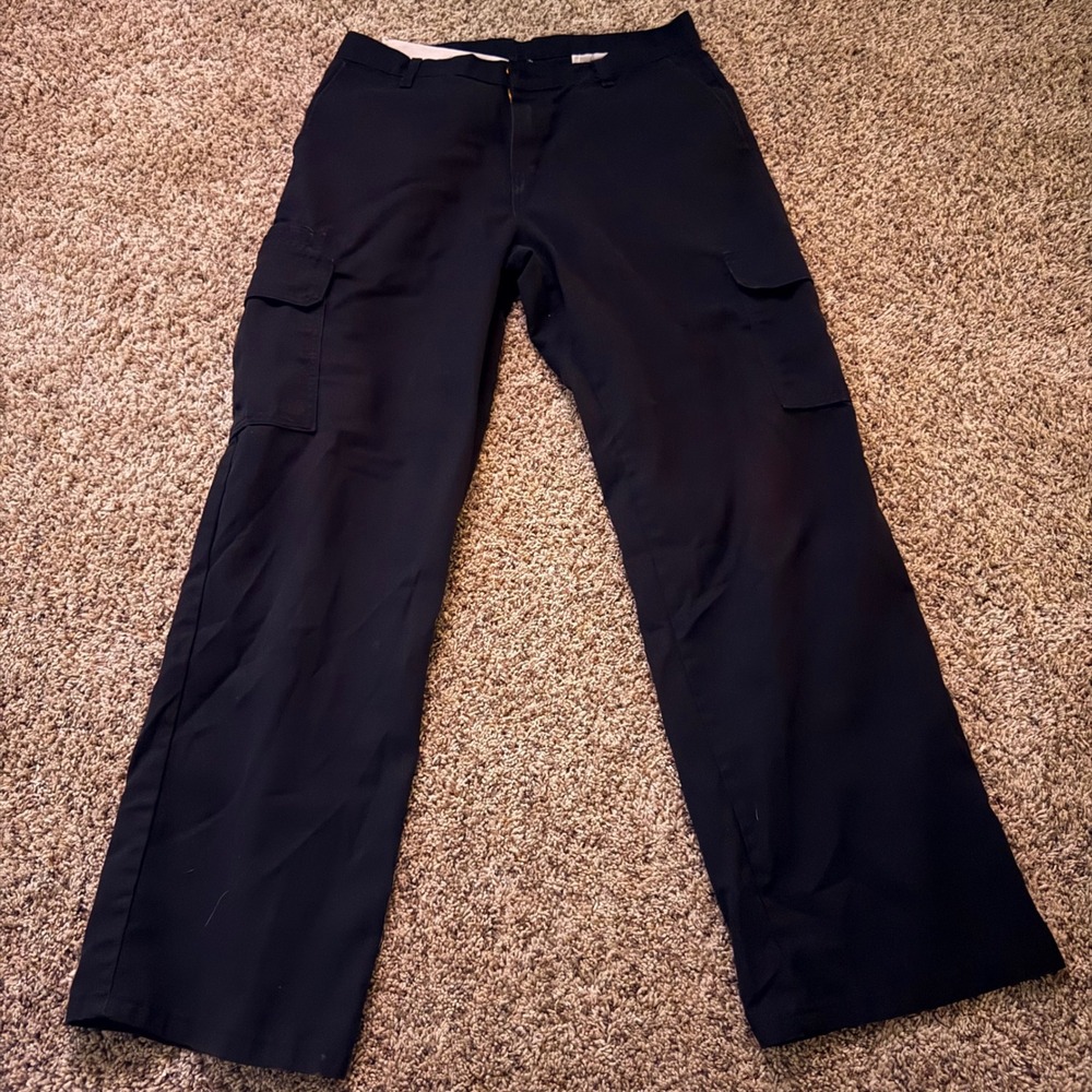 Dickies Mens Loose Fit Cargo Pants Black Work Trousers GP338BK 34x32